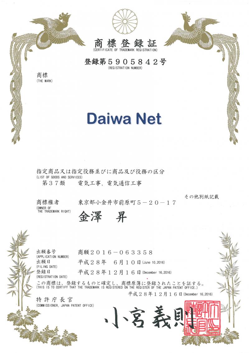 Daiwa Net ライセンス